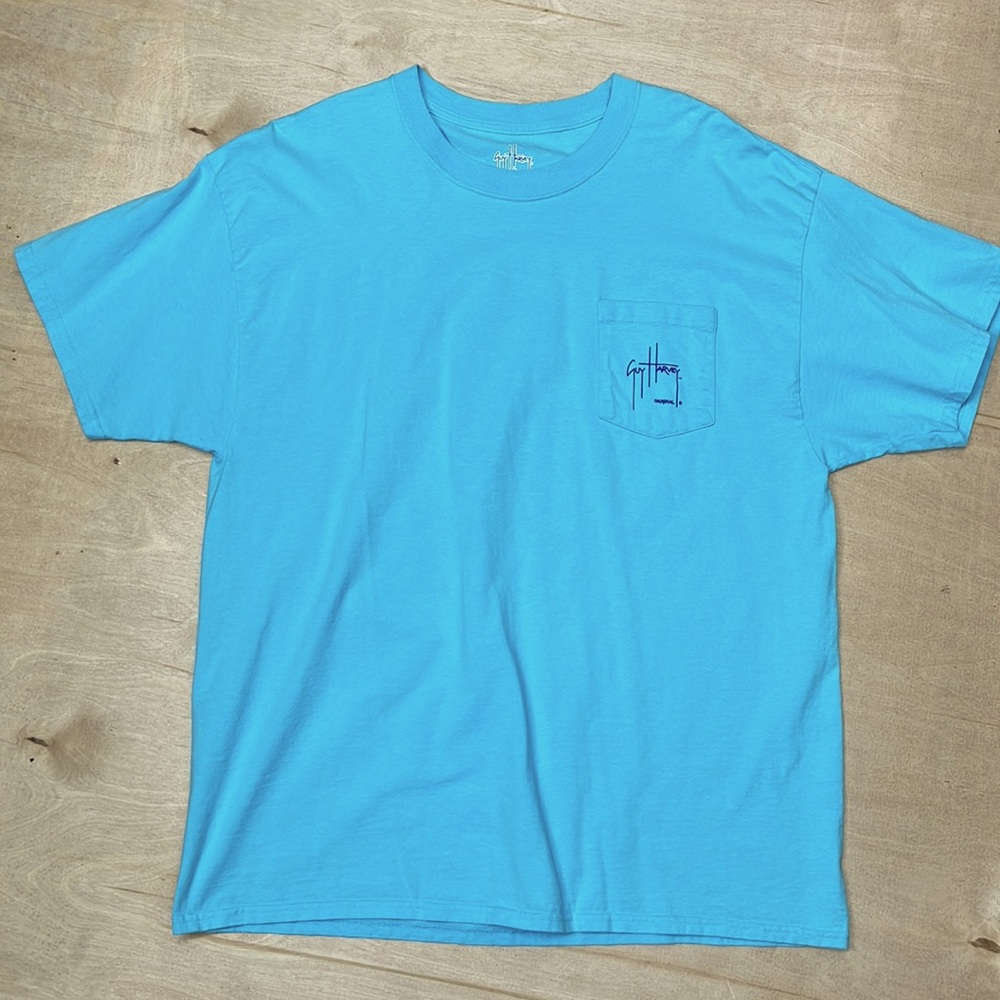 $10  Guy Harvey Graphic T Shirt Turquoise Size XL